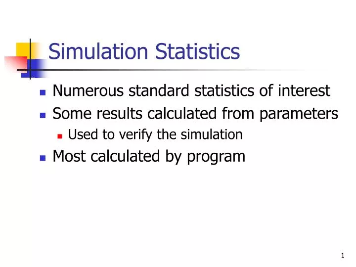 simulation statistics