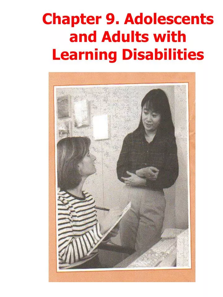 chapter 9 adolescents and adults with learning disabilities