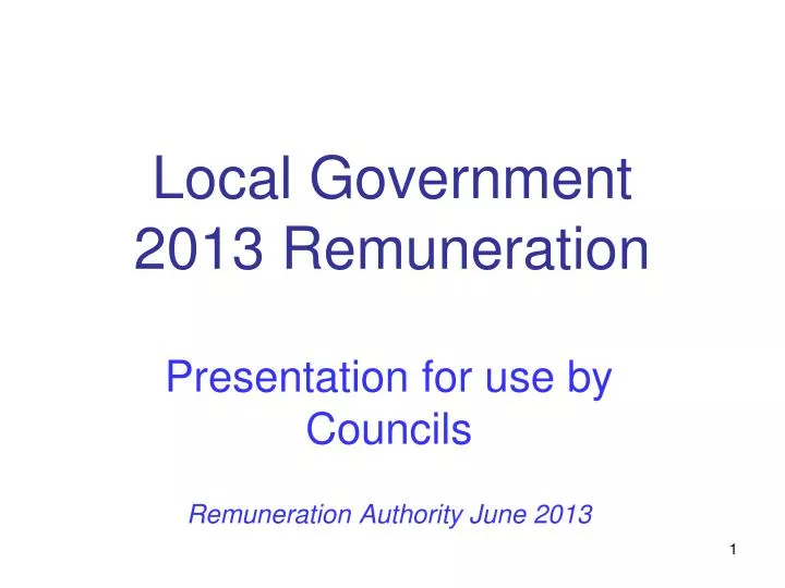 local government 2013 remuneration