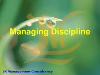 Managing Discipline