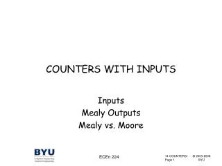 COUNTERS WITH INPUTS