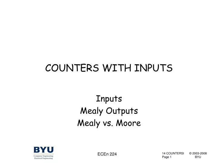 counters with inputs