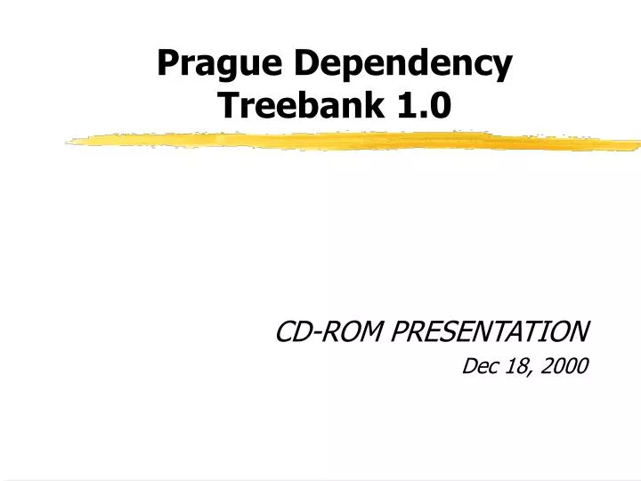 prague dependency treebank 1 0