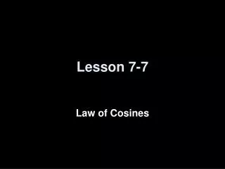 Lesson 7-7