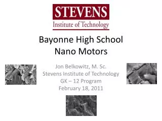 Bayonne High School Nano Motors
