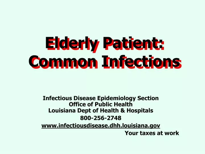 elderly patient common infections