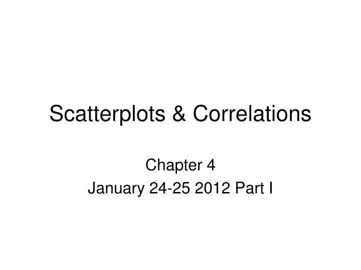 scatterplots correlations