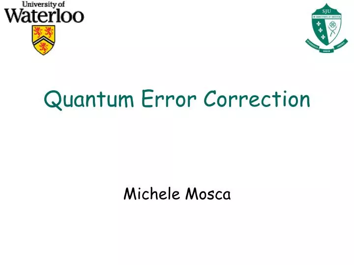 quantum error correction