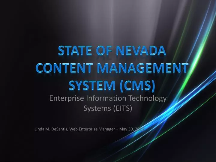 state of nevada content management system cms