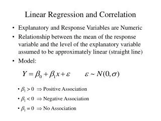 Linear Regression and Correlation