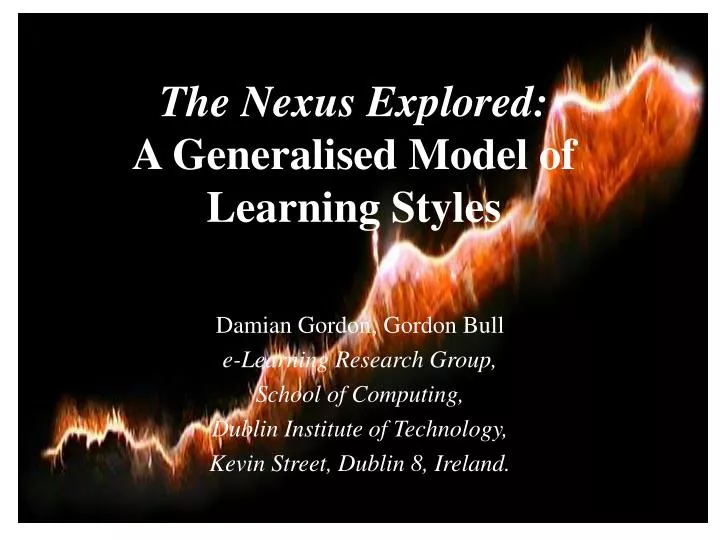 the nexus explored a generalised model of learning styles