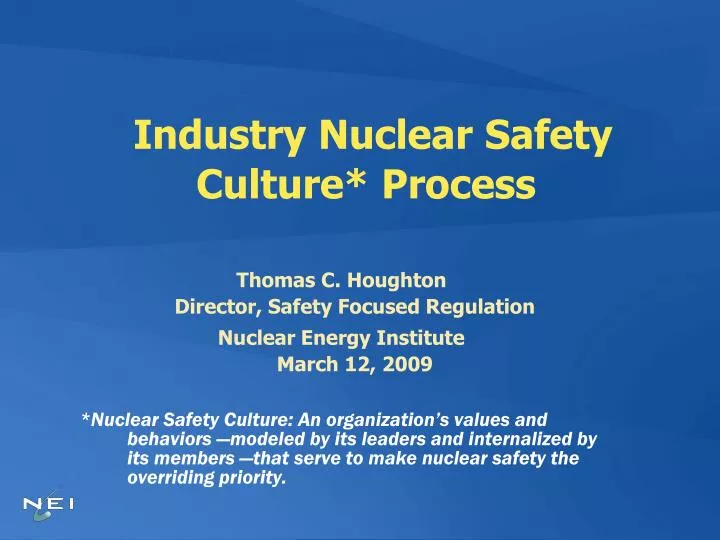 industry nuclear safety culture process