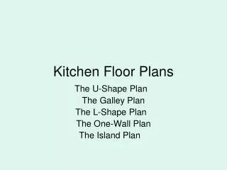 Kitchen Floor Plans
