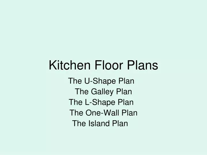 kitchen floor plans