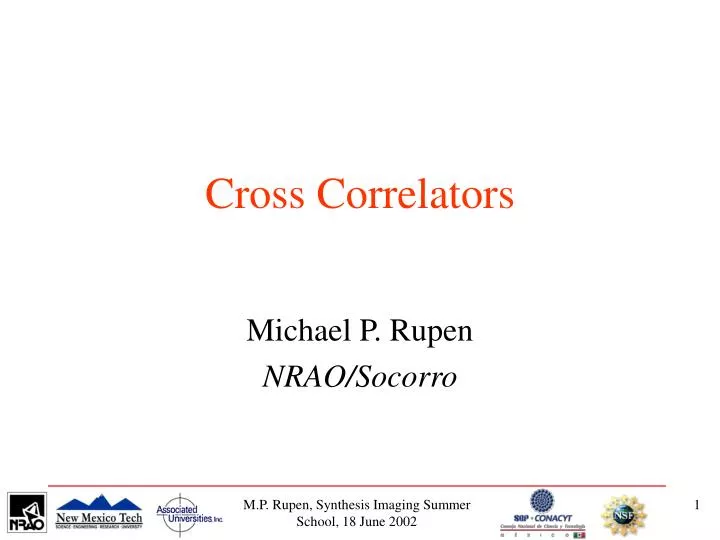 cross correlators