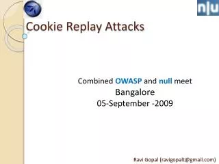 Cookie Replay Attacks