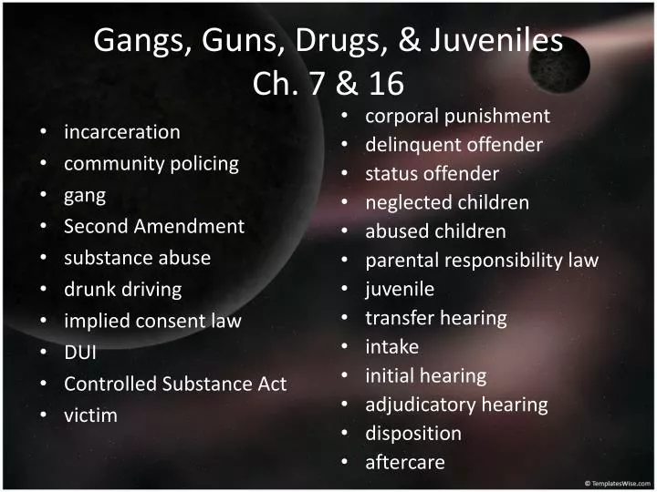 gangs guns drugs juveniles ch 7 16