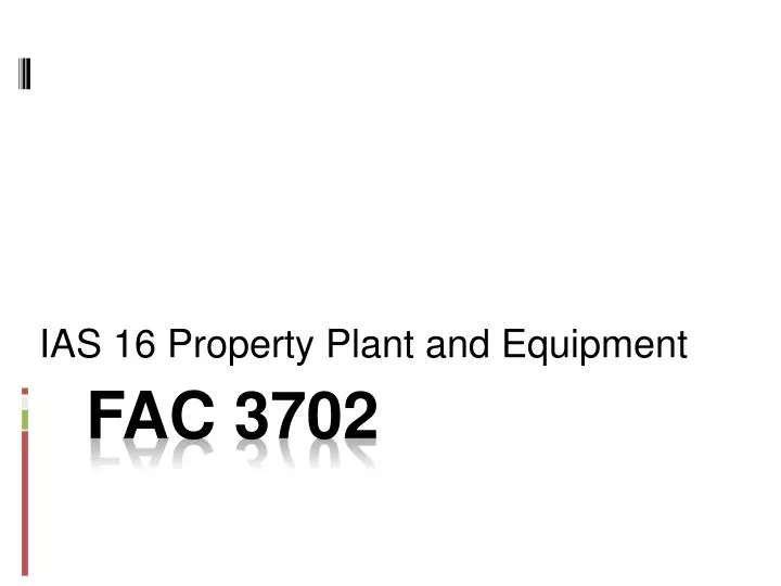 ias 16 property plant and equipment