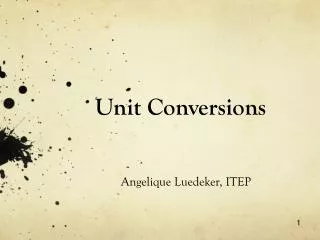 Unit Conversions