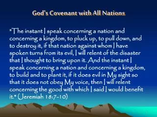 God's Covenant with All Nations