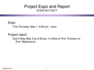 Project Expo and Report ECEN 4517/5517