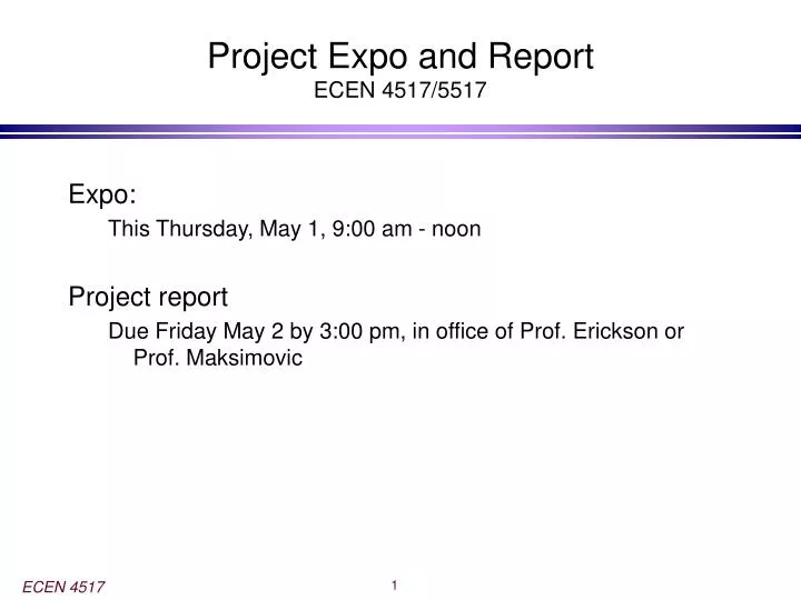 project expo and report ecen 4517 5517
