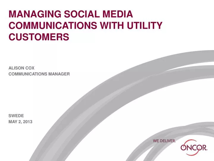 managing social media communications with utility customers