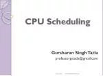 CPU Scheduling - slide 1