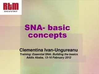 SNA- basic concepts