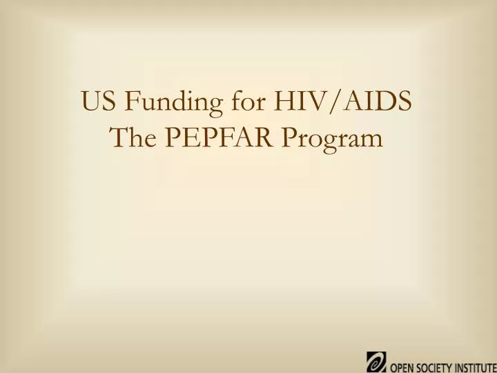 us funding for hiv aids the pepfar program