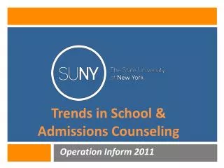 Trends in School &amp; Admissions Counseling