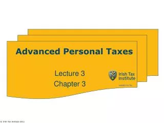Advanced Personal Taxes