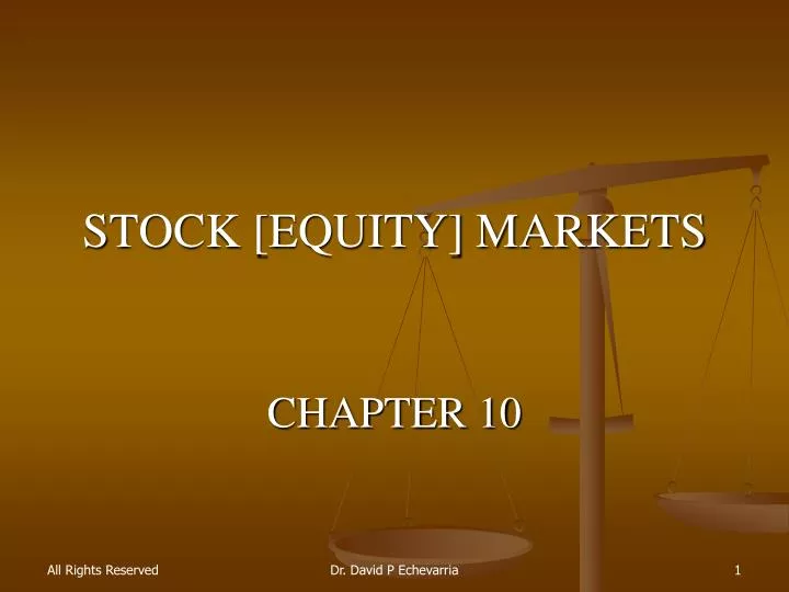 stock equity markets