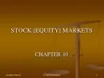 STOCK [EQUITY] MARKETS - slide 1