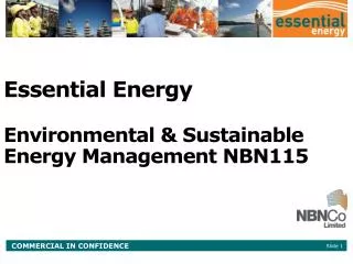 Essential Energy Environmental &amp; Sustainable Energy Management NBN115