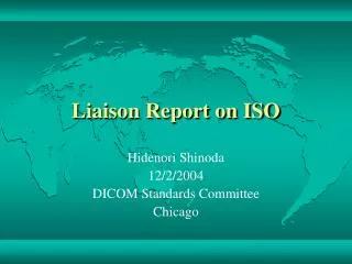 Liaison Report on ISO