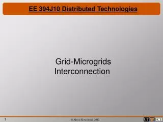 EE 394J10 Distributed Technologies