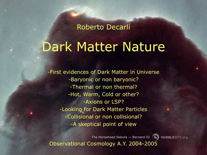 dark matter nature