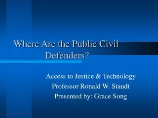 Where Are the Public Civil 				Defenders?