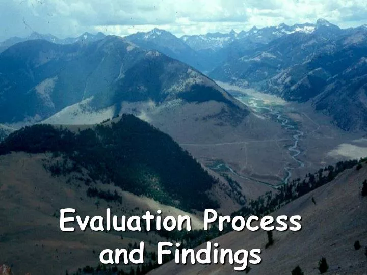 evaluation process and findings