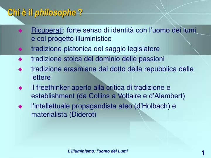 chi il philosophe