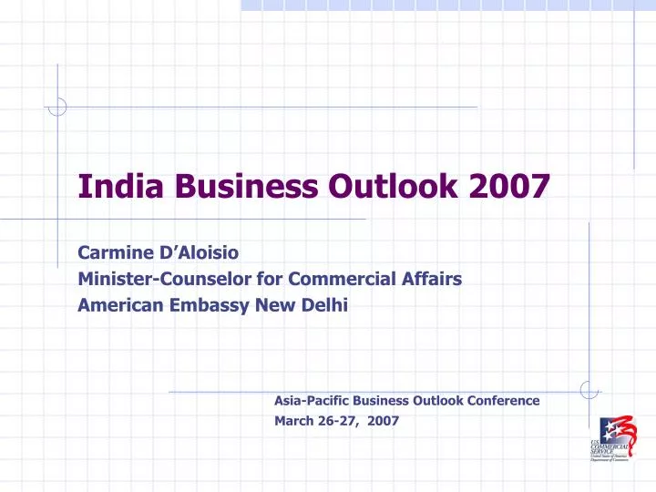 india business outlook 2007