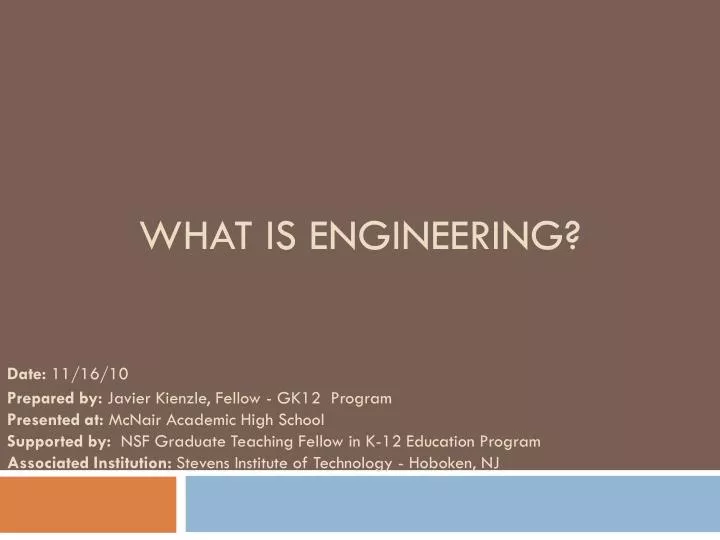 what is engineering