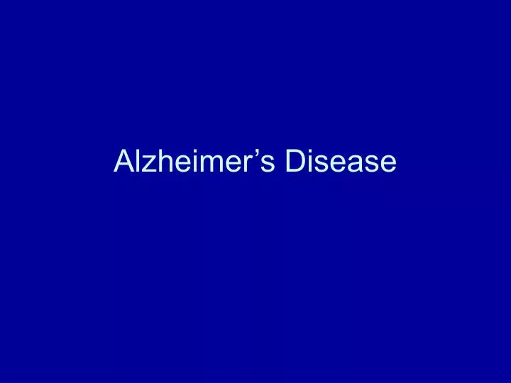 alzheimer s disease