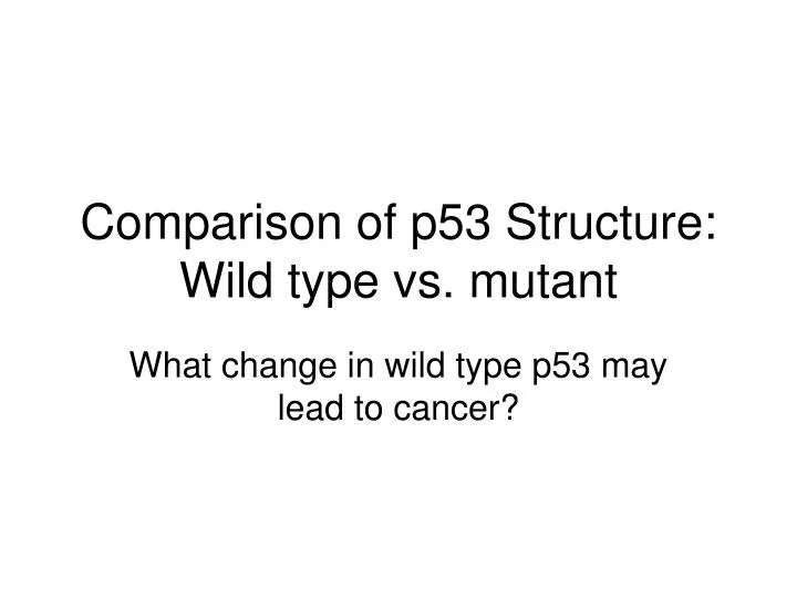 comparison of p53 structure wild type vs mutant
