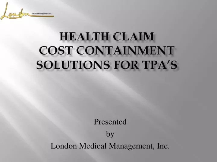 health claim cost containment solutions for tpa s