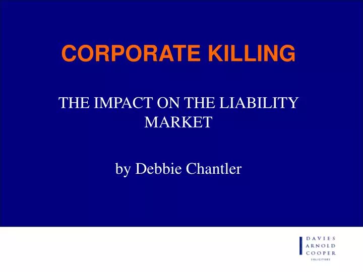 corporate killing