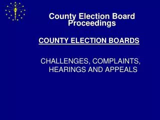 County Election Board Proceedings
