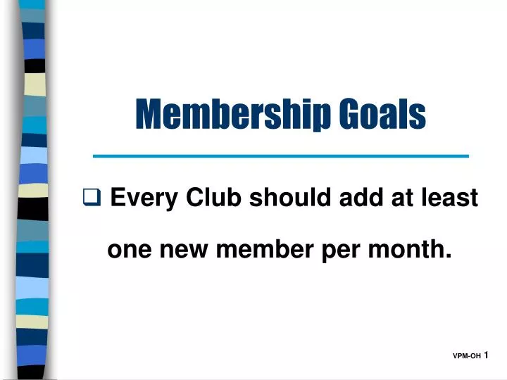 membership goals
