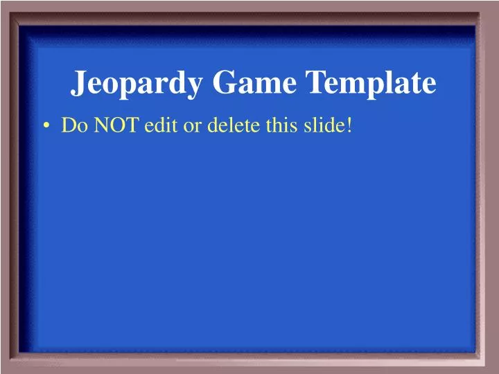 jeopardy game template